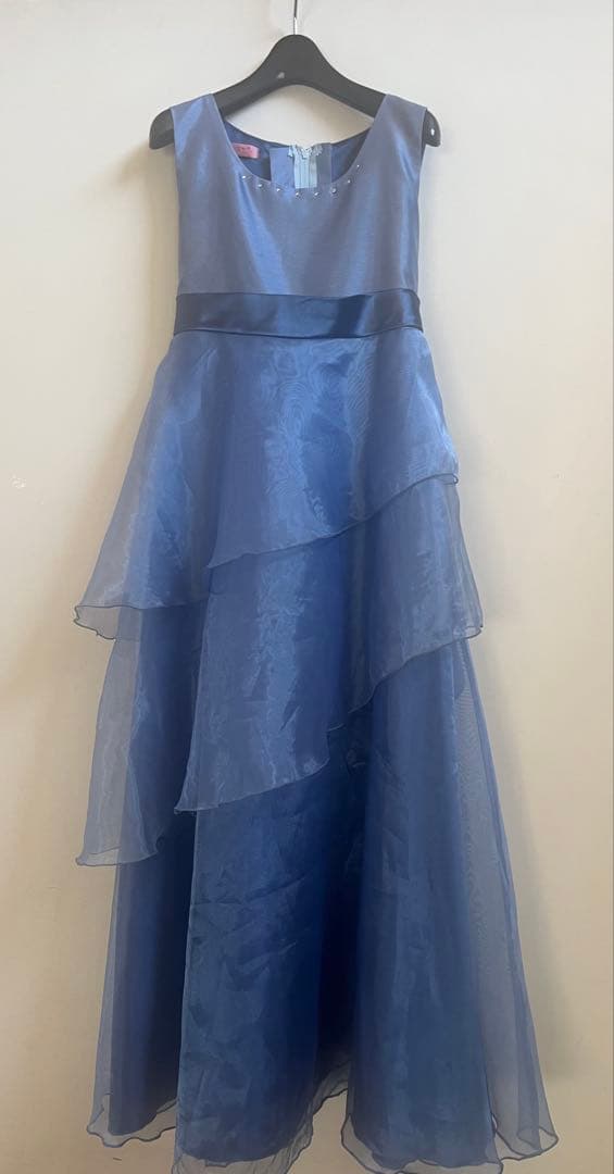 ゆめりすと　レイヤードドレス/グレイッシュブルー