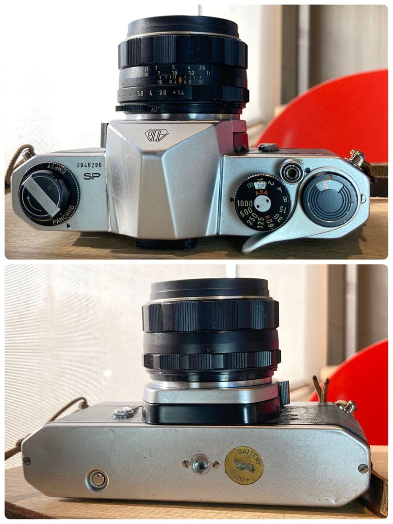 pentax sp★完動品＊美品＊初期保証★本革シチリアンブルー★フィルムカメラ