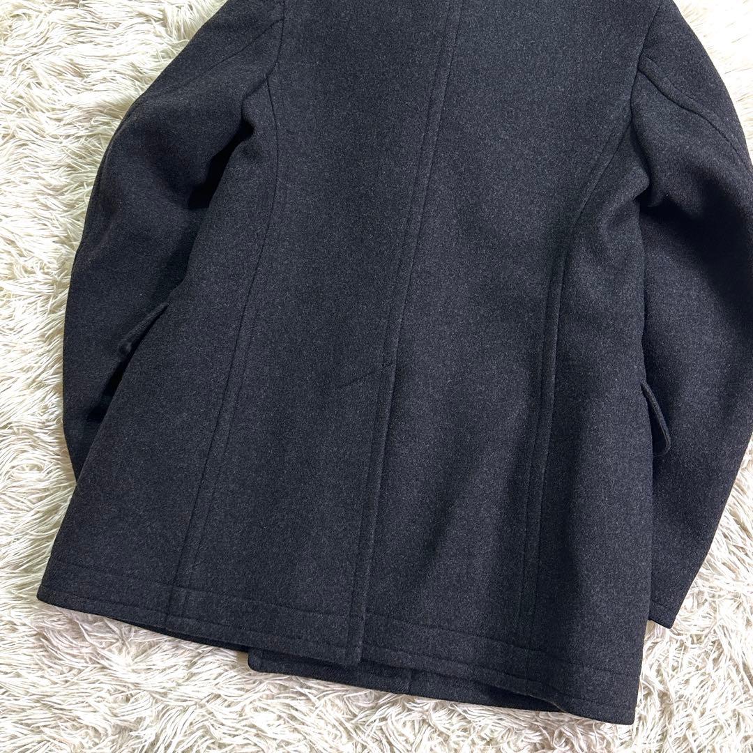カシミヤ混✨サイベーシック ピーコート チャコールグレー 40