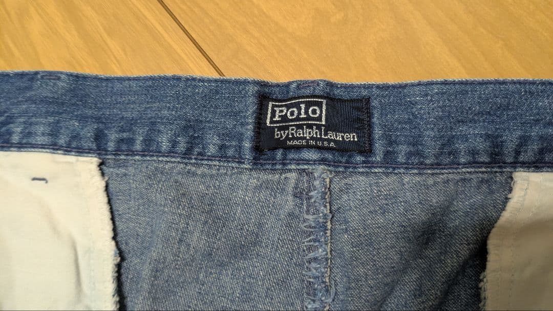 ラルフローレン　USA製　デニム　スラックス　W36L32