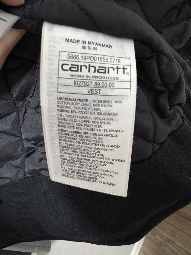 odenboysCarhartt カーハート ブラック ジップアップベスト