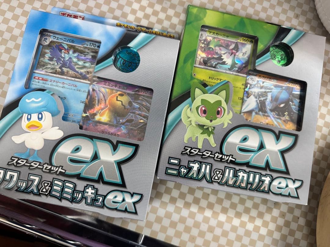 ポケモンスターターセットex ニャオハ&ルカリオ　クワッス&ミミッキュ