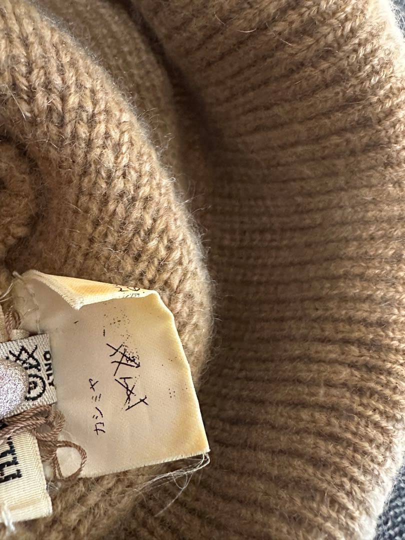 エルメス　ベージュ ニット帽