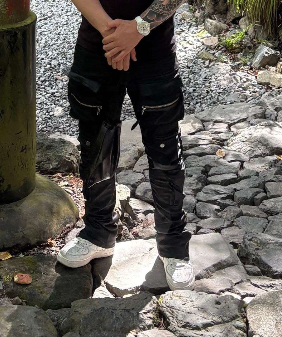 mlvince レザーカーゴパンツ　32