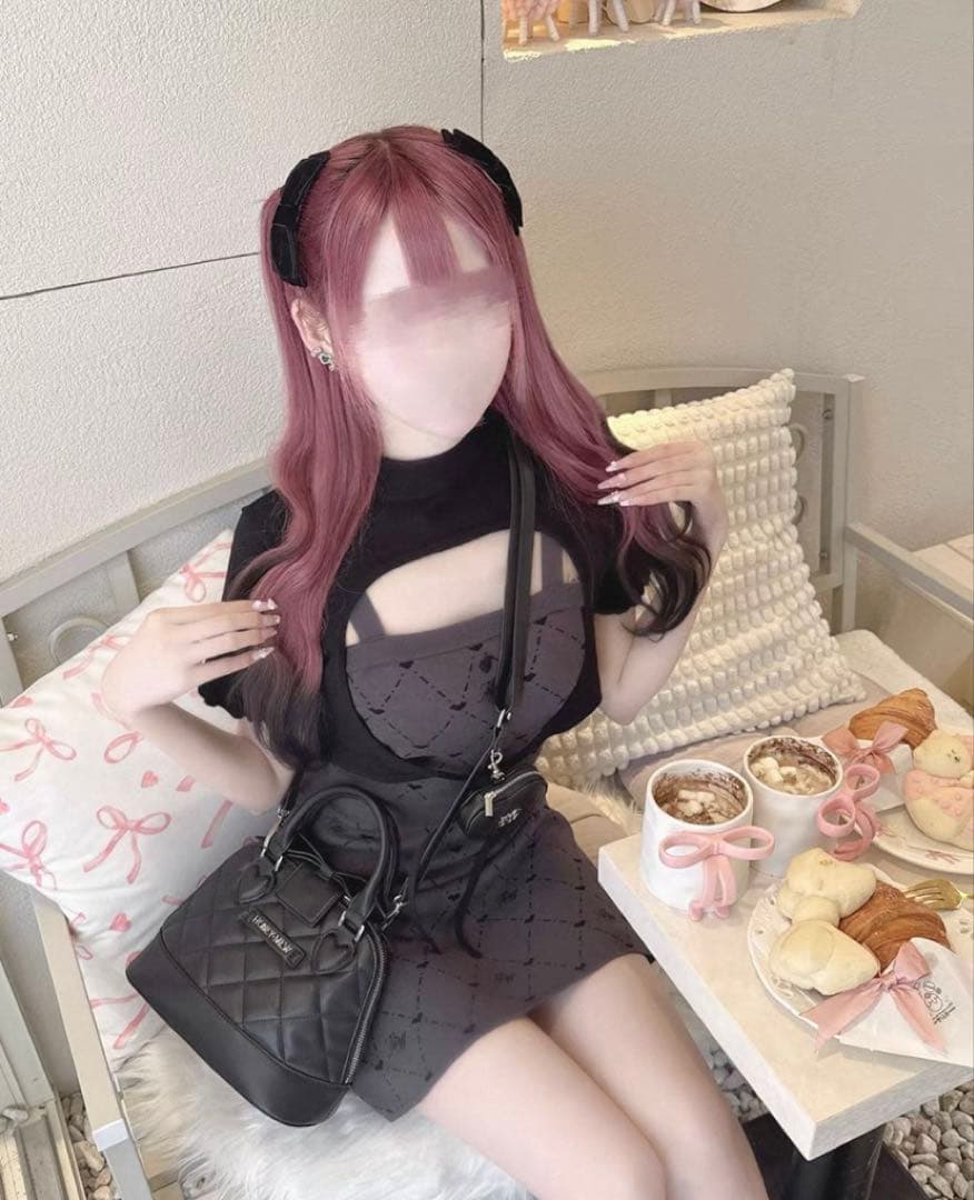 ミシェルマカロン ハニーミュウ モノグラムアンサンブルワンピース グレー XS