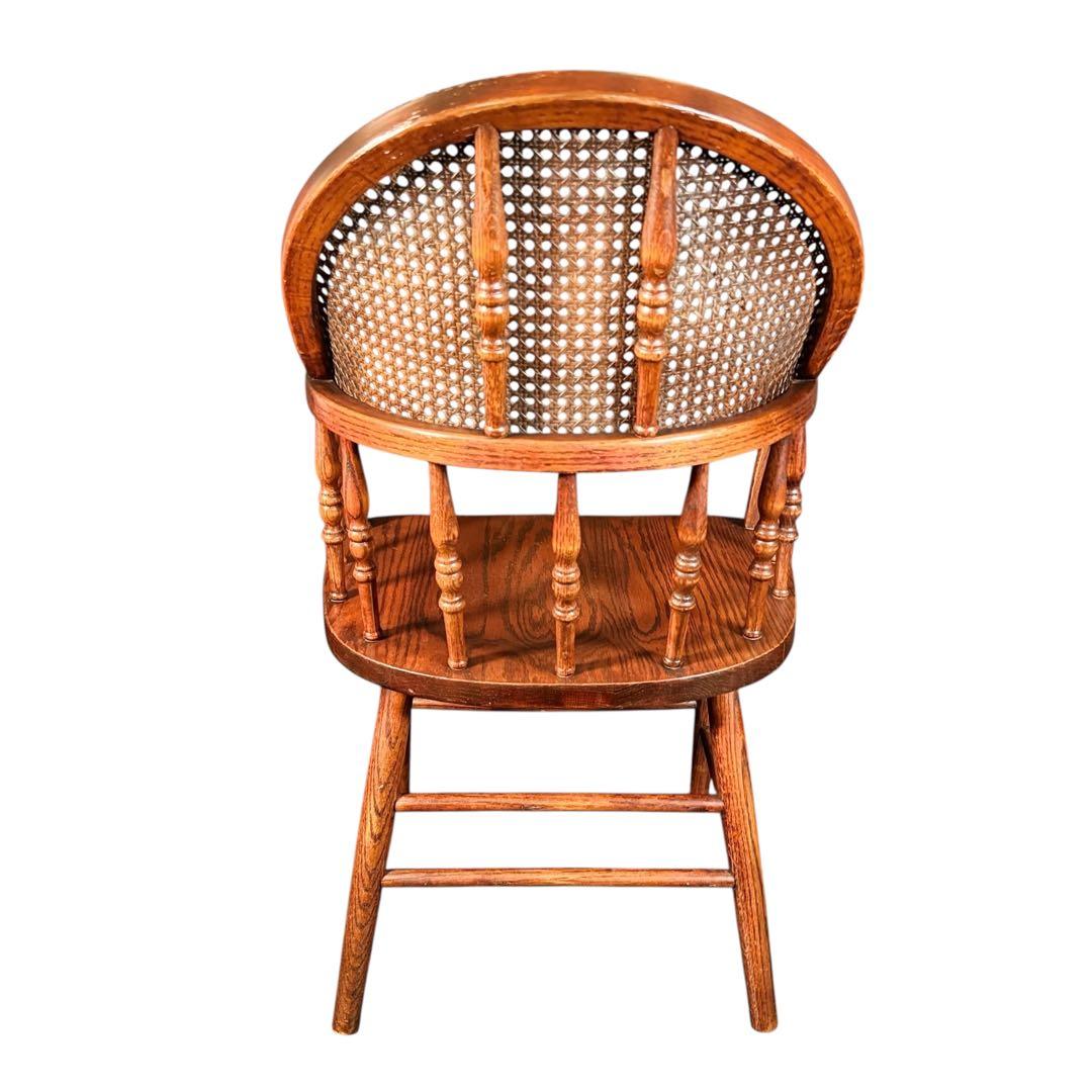 HR740 三越取扱　Shin Lee シンリー　オーク材 ダイニングチェア　籐