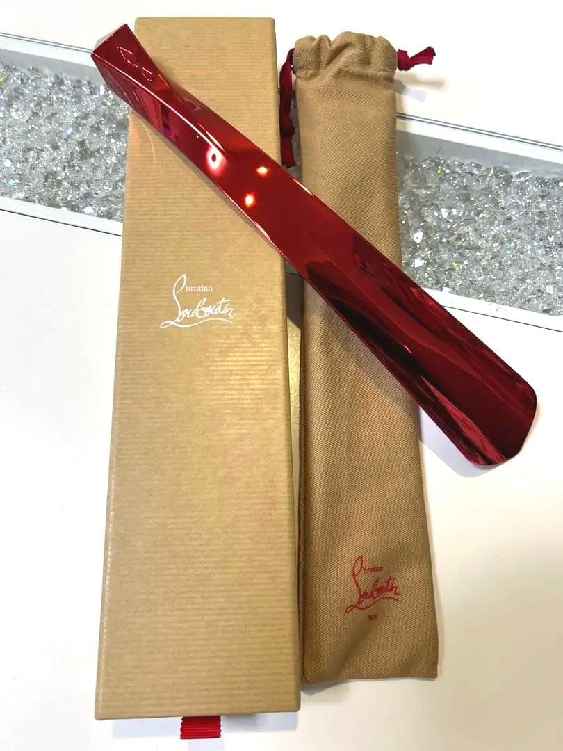 Christian Louboutin 靴ベラ　メタリックレッド　非売品