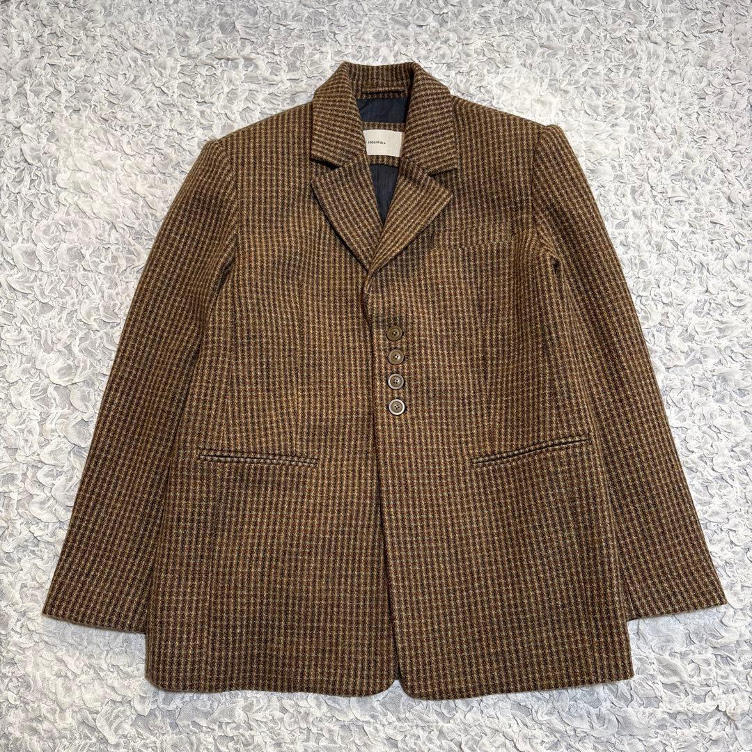 美品 タグ付き トゥデイフル 4.6万円 ウール100 チェック ジャケット