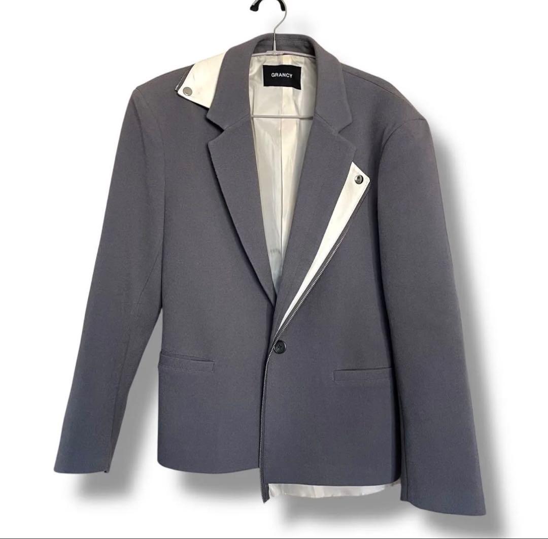 GRANCY リバース テーラードジャケット　グレーS