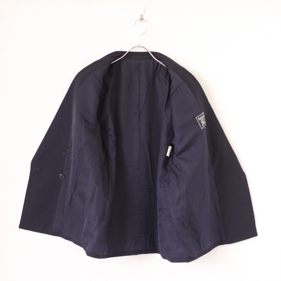 BURBERRY 紺ブレ カシミヤ 金ボタン テーラードジャケット LL 紺色