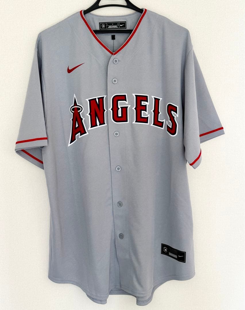 入手困難【タグ付き新品・正規品】大谷翔平選手★ビジター★レプリカユニフォームＬ