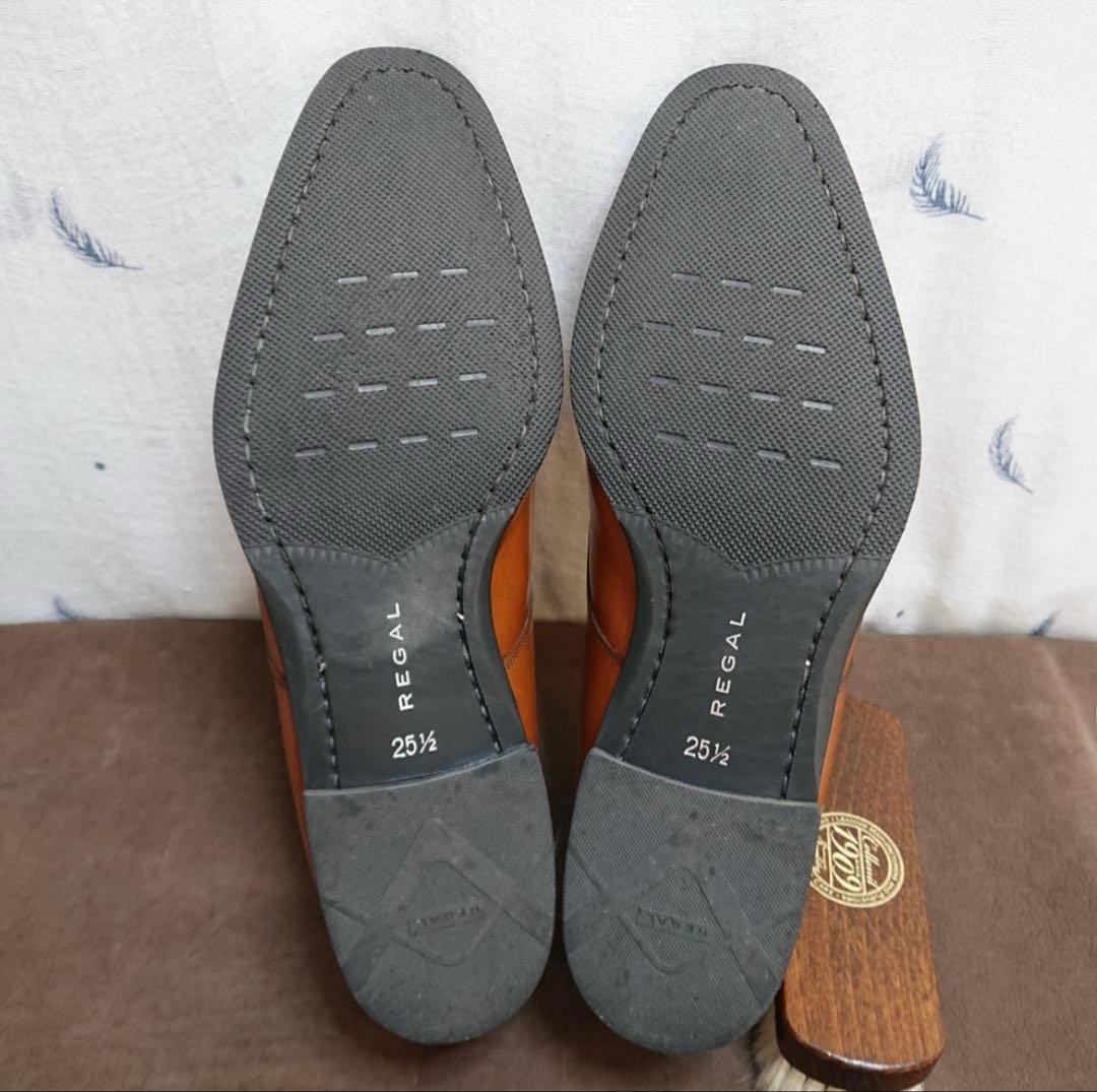 リーガル REGAL 32MR ダブルモンク、ブラウン 日本製