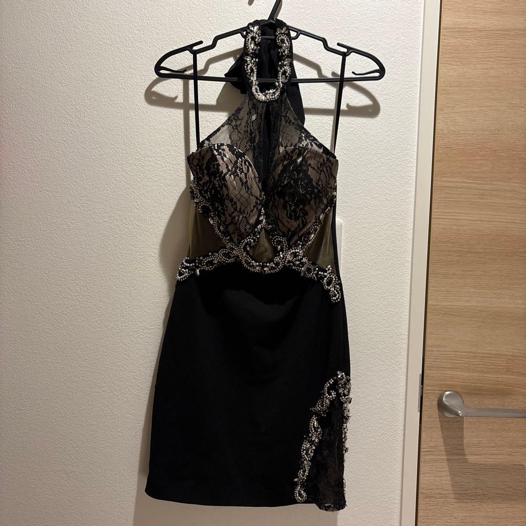 Sugar IRMA ホルターネック 黒 レース ナイトドレス