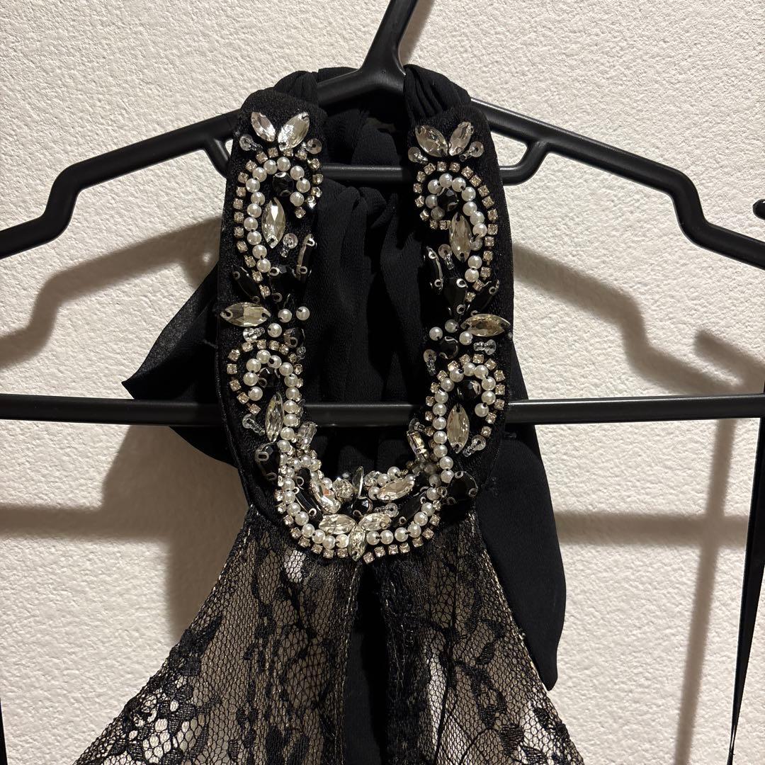 Sugar IRMA ホルターネック 黒 レース ナイトドレス