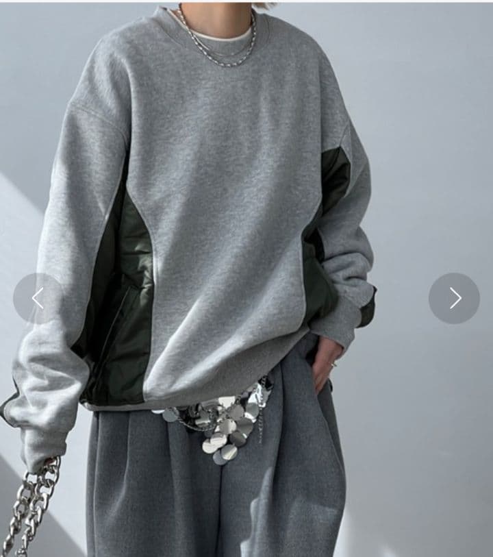 chuclla チュクラ 異素材パネルデザイン 2トーン プルオーバー