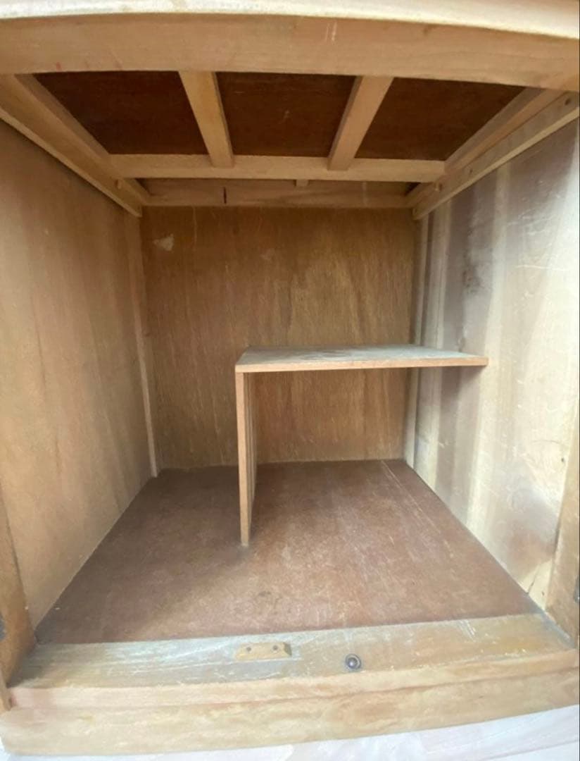 【送料込】古い木の食器棚　水屋　一点もの古家具