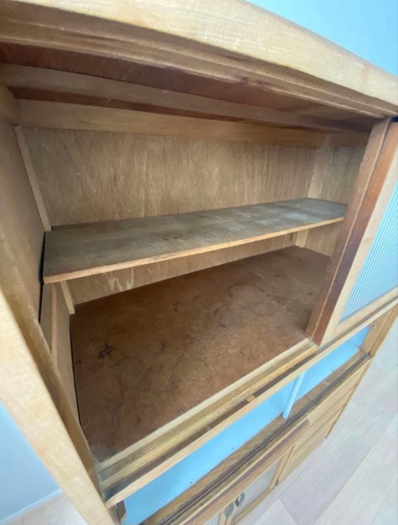 【送料込】古い木の食器棚　水屋　一点もの古家具