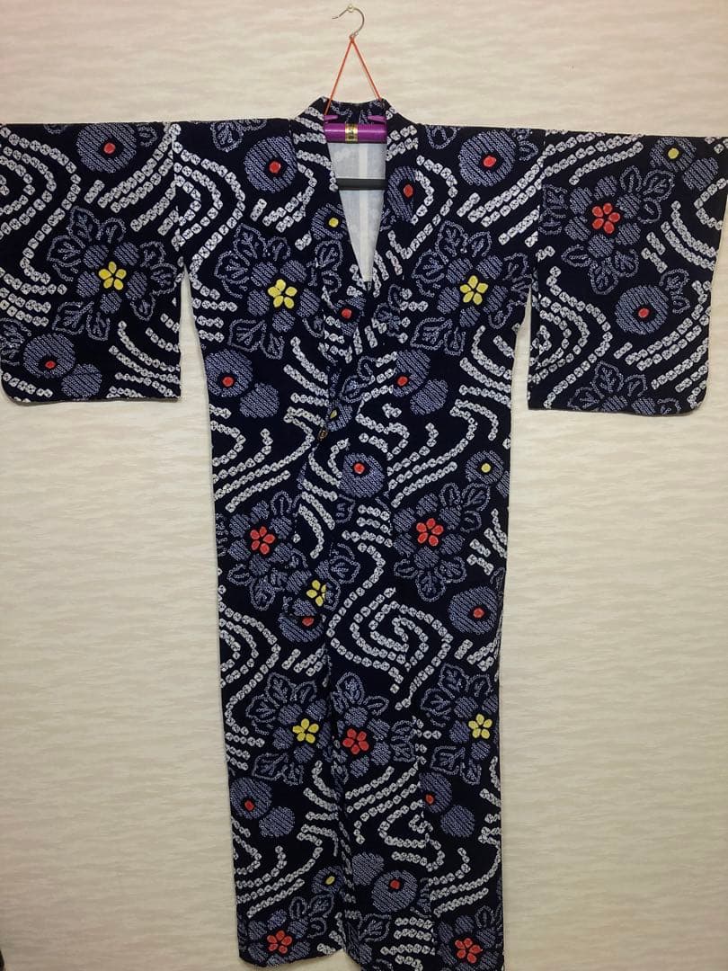 有松絞り　絞り浴衣　② 身丈158