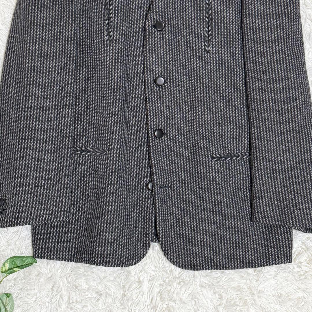 希少　コムデギャルソンオム　ノーカラージャケット　縮絨ウール　田中オム　日本製
