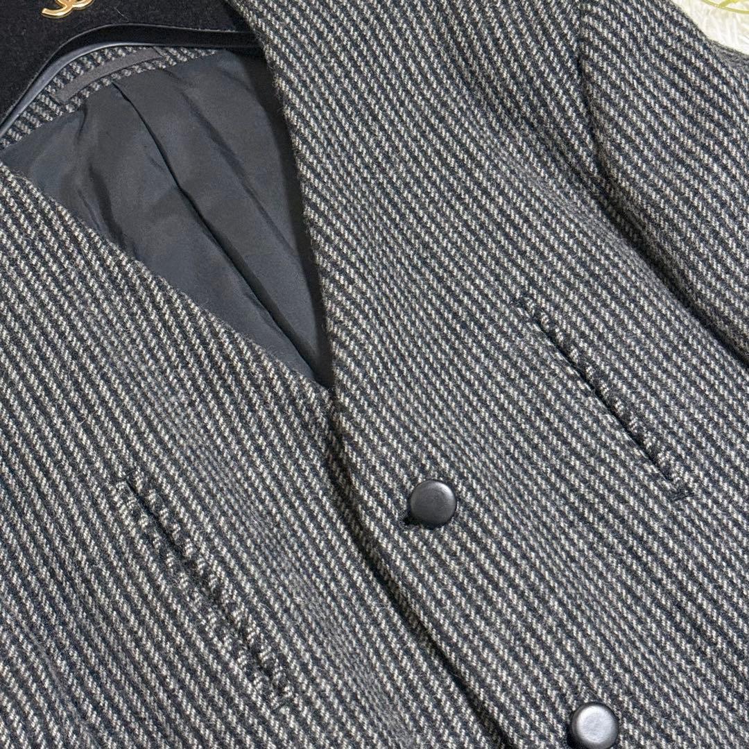 希少　コムデギャルソンオム　ノーカラージャケット　縮絨ウール　田中オム　日本製