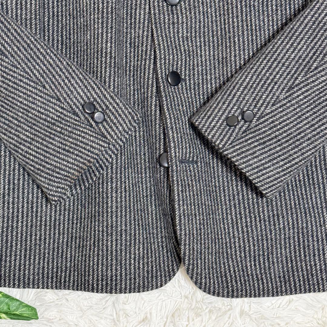 希少　コムデギャルソンオム　ノーカラージャケット　縮絨ウール　田中オム　日本製