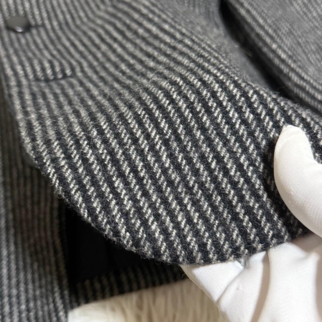 希少　コムデギャルソンオム　ノーカラージャケット　縮絨ウール　田中オム　日本製