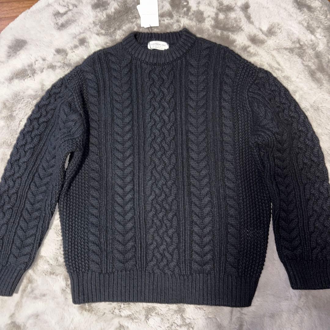 TOMORROWLAND tricot ダークグレー ケーブルニットセーター