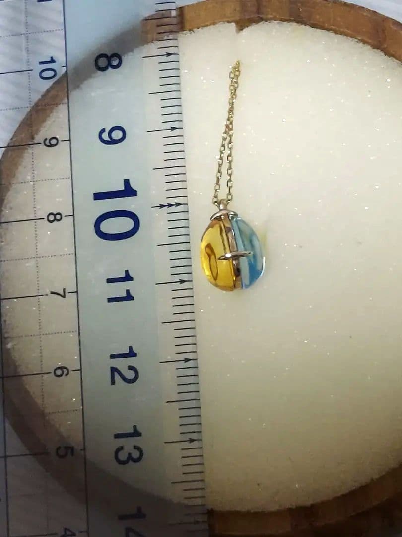 マザーハウスDay and Night ネックレス　シトリン×ブルートパース