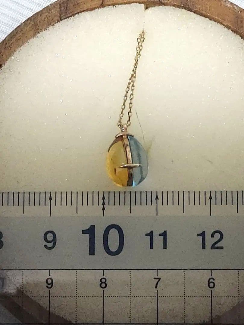 マザーハウスDay and Night ネックレス　シトリン×ブルートパース