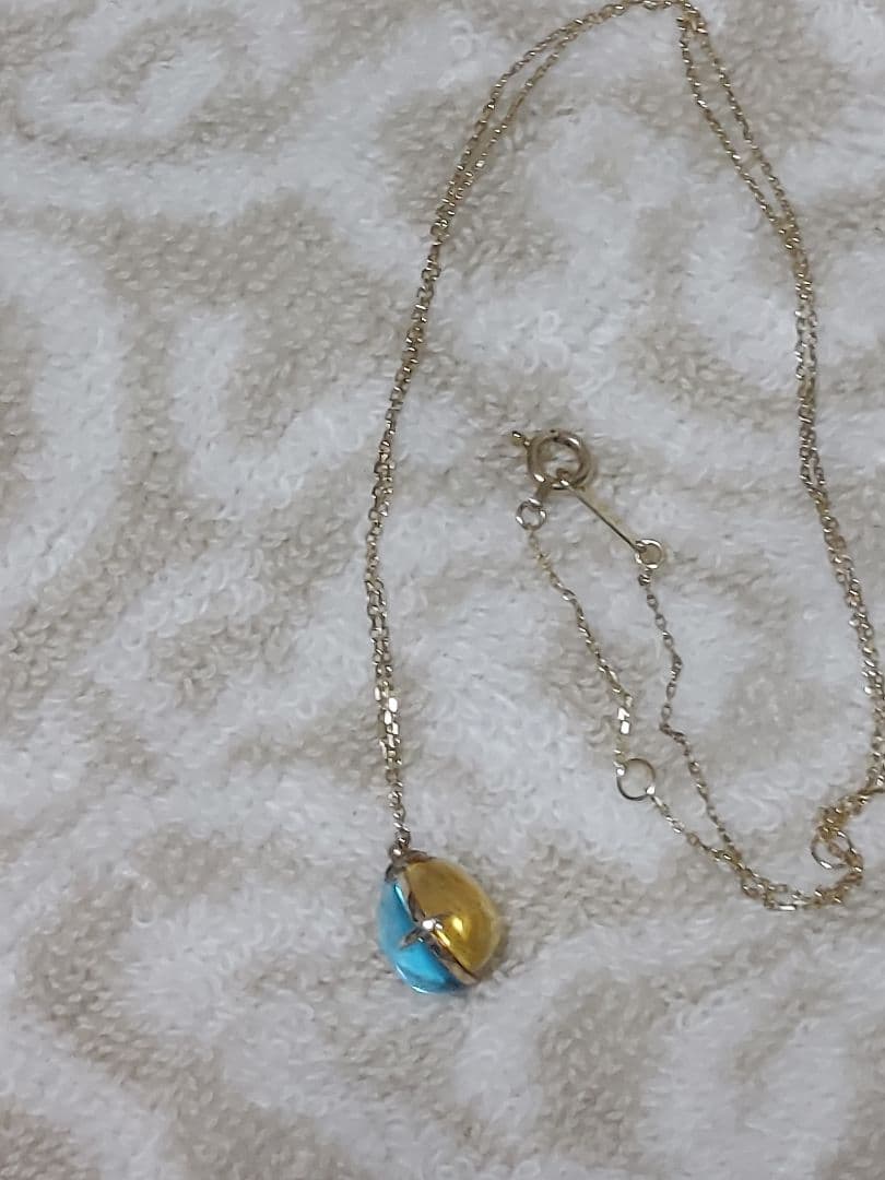 マザーハウスDay and Night ネックレス　シトリン×ブルートパース