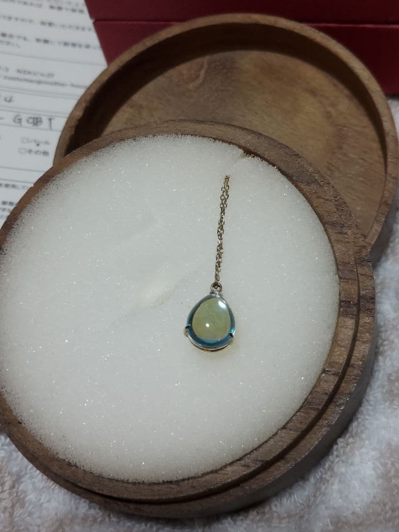 マザーハウスDay and Night ネックレス　シトリン×ブルートパース