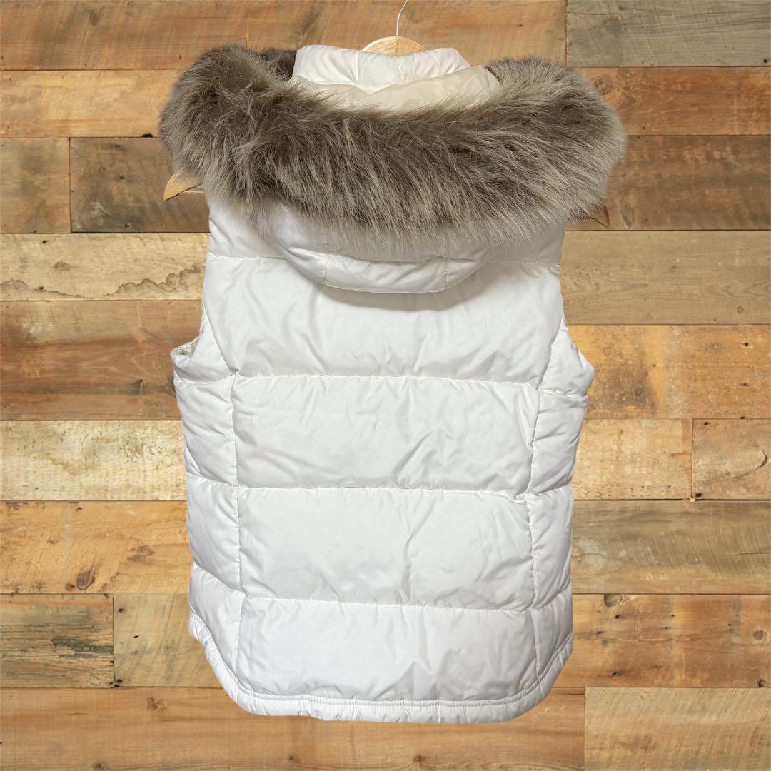 Polo Jeans Company ファー付きダウンベスト ホワイト 90s