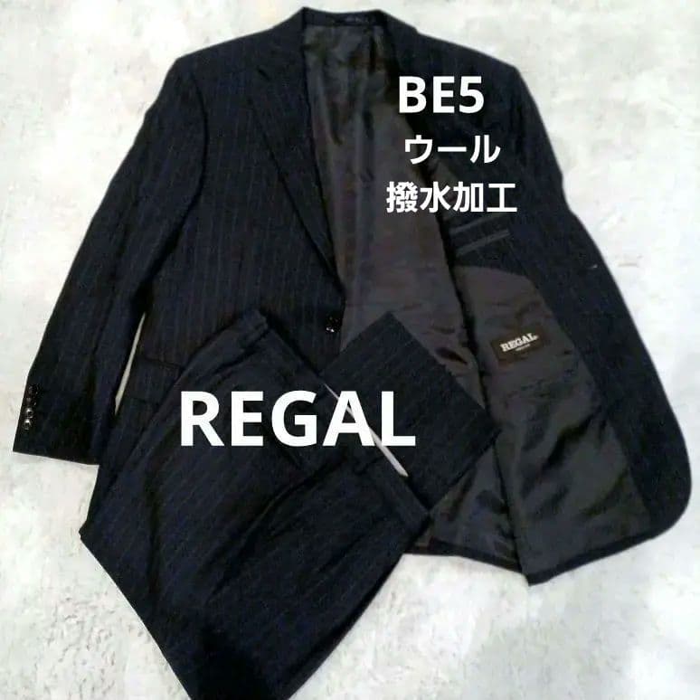 美品✨REGALリーガル ネイビー ストライプ ビジネススーツ フォーマルBE5