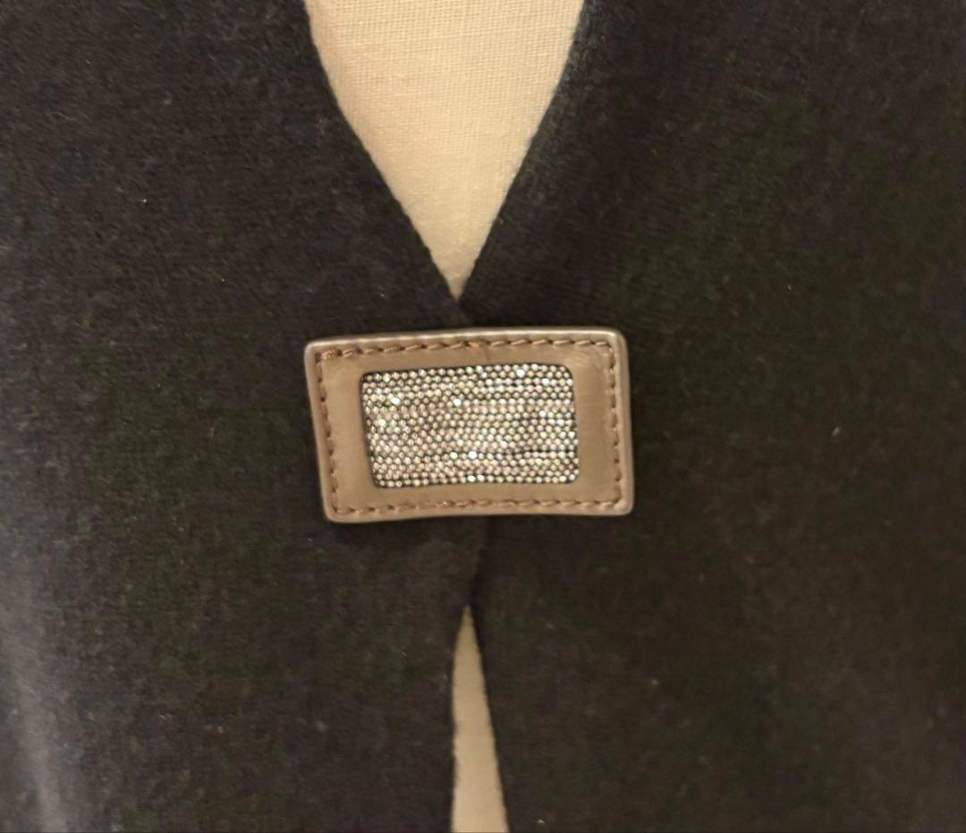 クロコ様　FABIANA FILIPPI カシミヤ100ブラックカーディガン