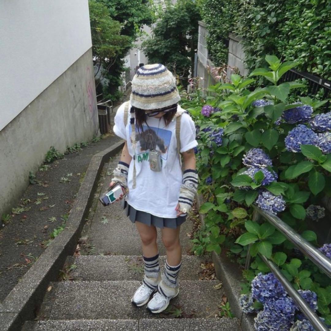 3点セット　ragmou ニットハット　レッグウォーマー　ivory