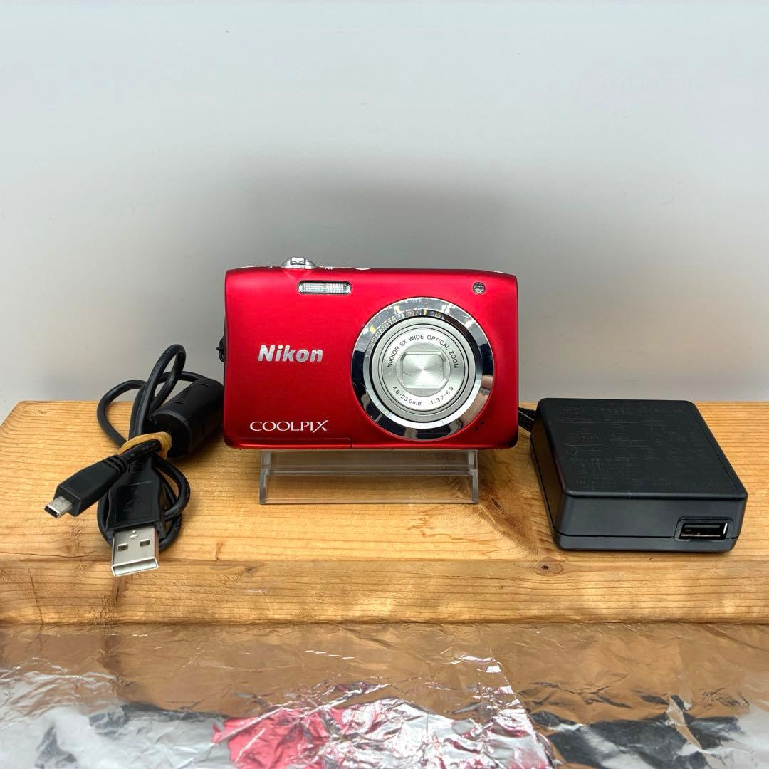 【シャッター不良】Nicon COOLPIX A100 レッド