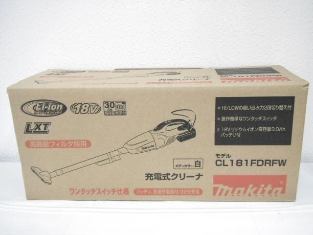 未使用品 マキタ 18V 充電式クリーナ CL181FDRFW