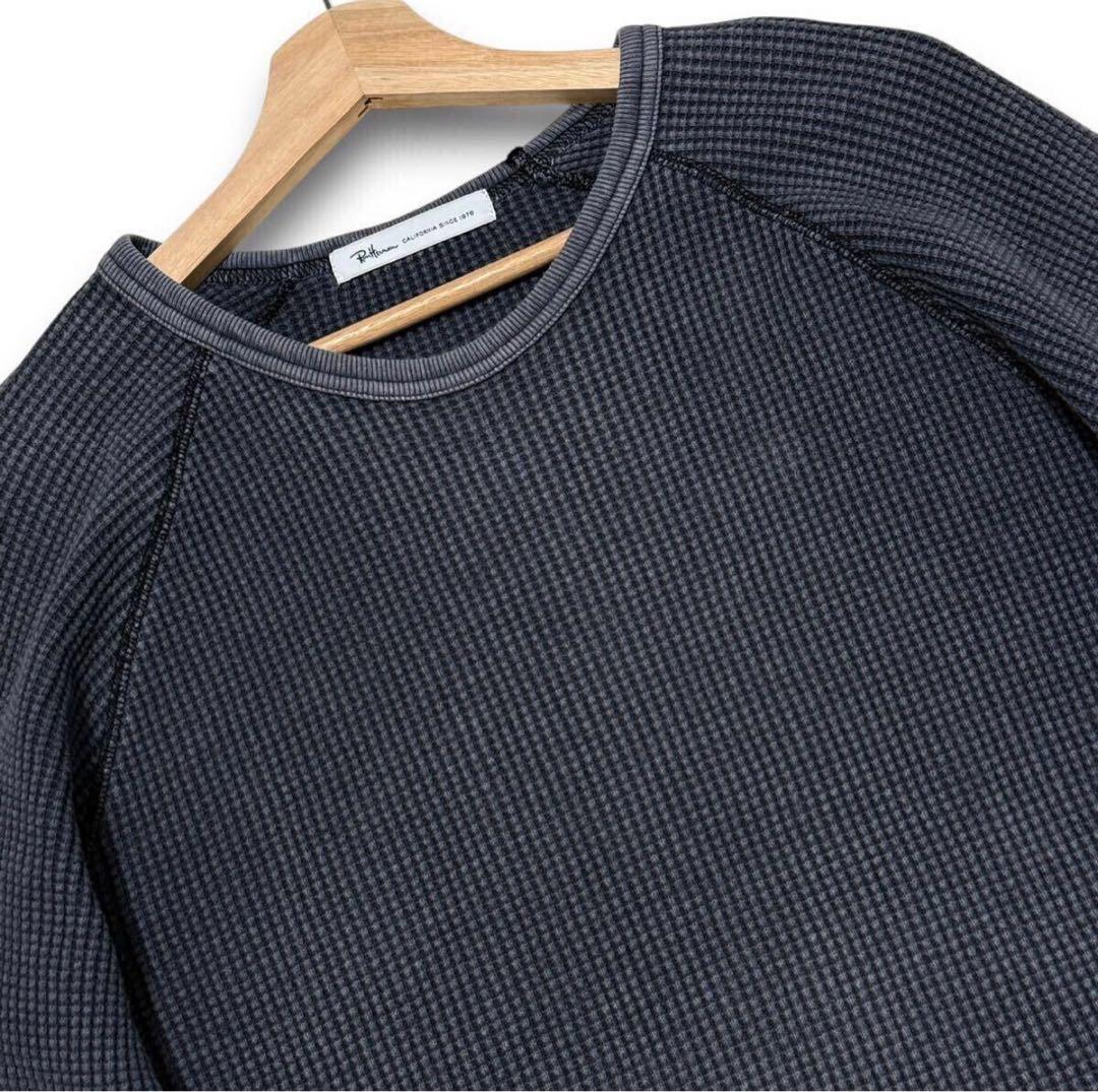 極美品/L相当●ロンハーマンRHC フェード加工 ワッフ ル編みダークグレー