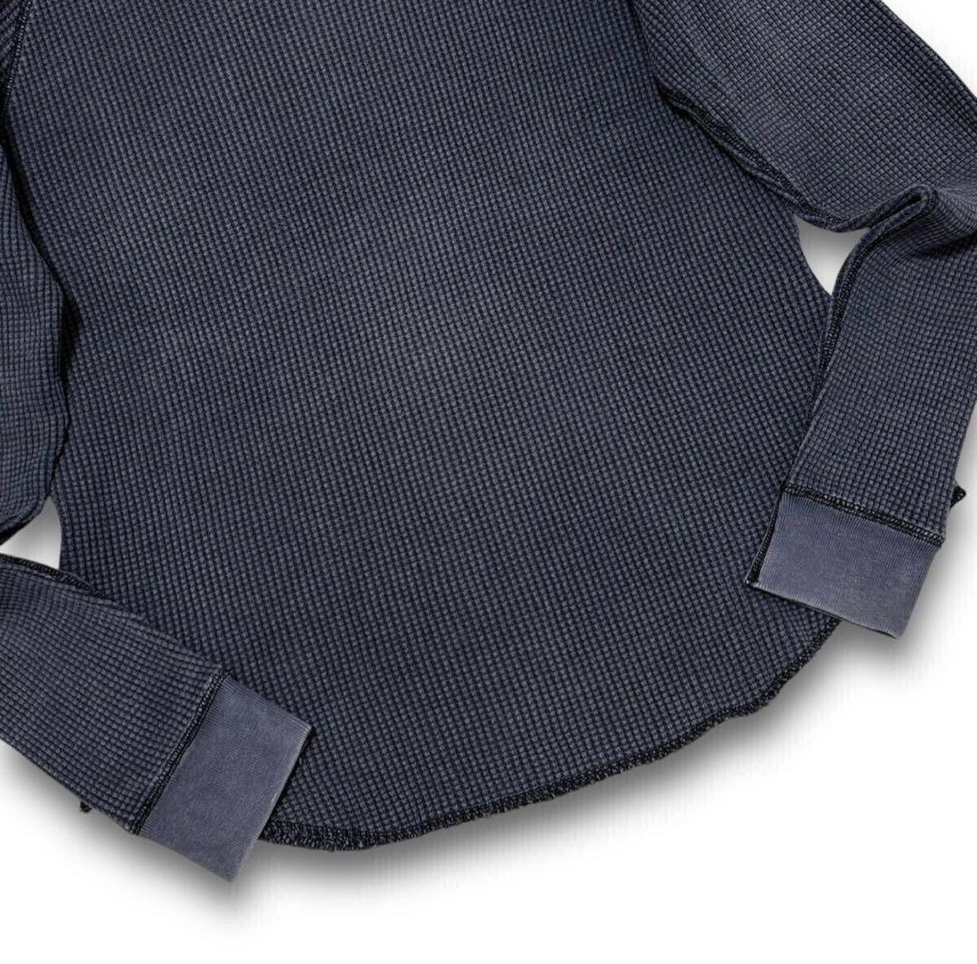 極美品/L相当●ロンハーマンRHC フェード加工 ワッフ ル編みダークグレー