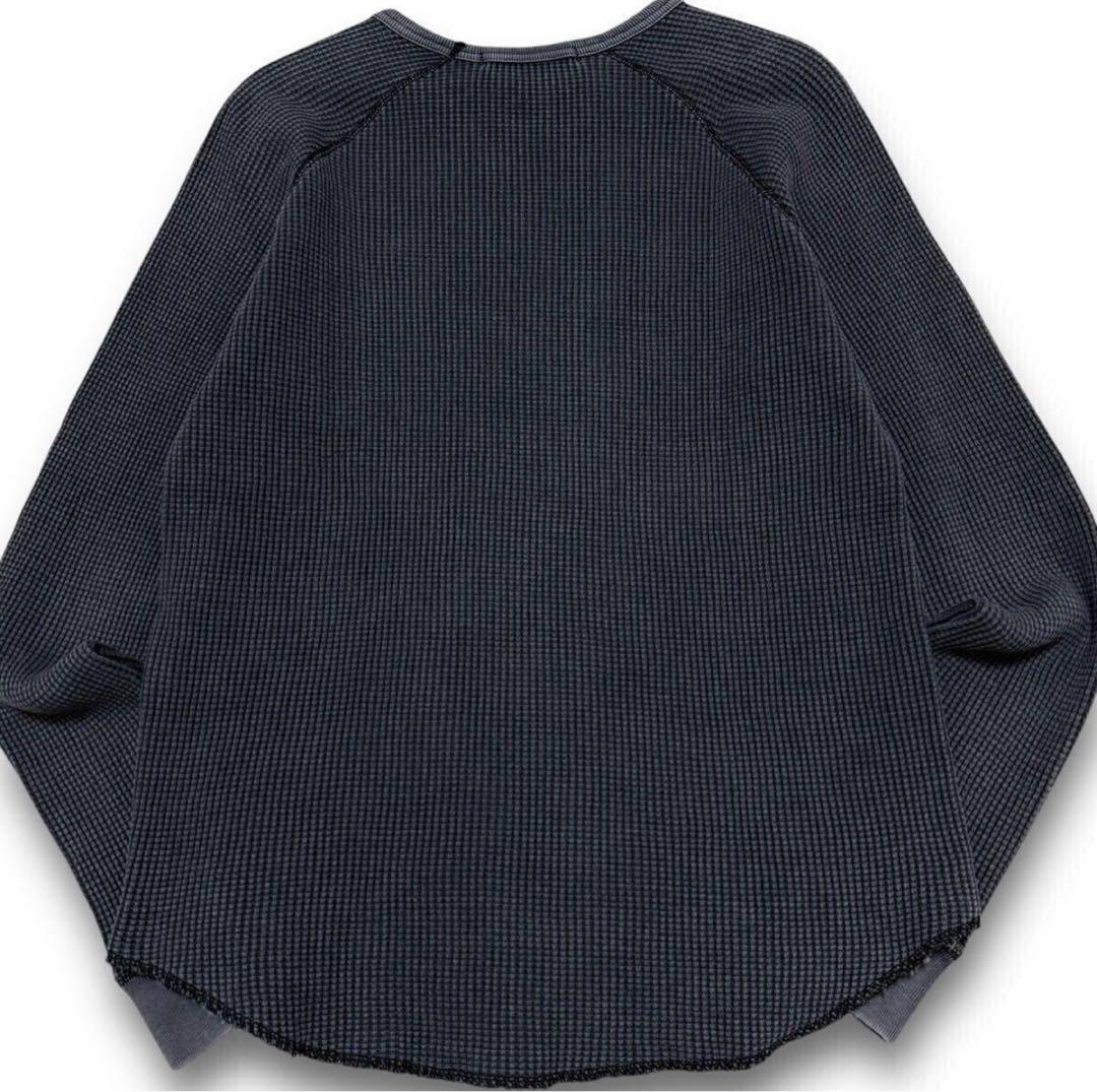 極美品/L相当●ロンハーマンRHC フェード加工 ワッフ ル編みダークグレー