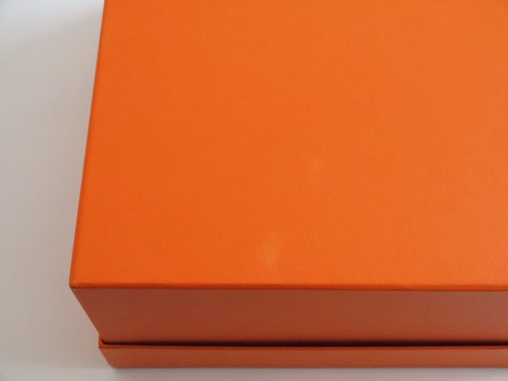 レア！HERMESネイビーボックス空箱 正規品 バーキン25用オレンジボックス