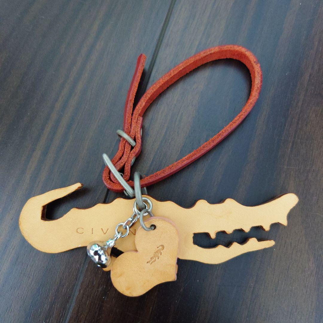 【CIVINILE】チビナイル、ワニハートチャームクロコダイル