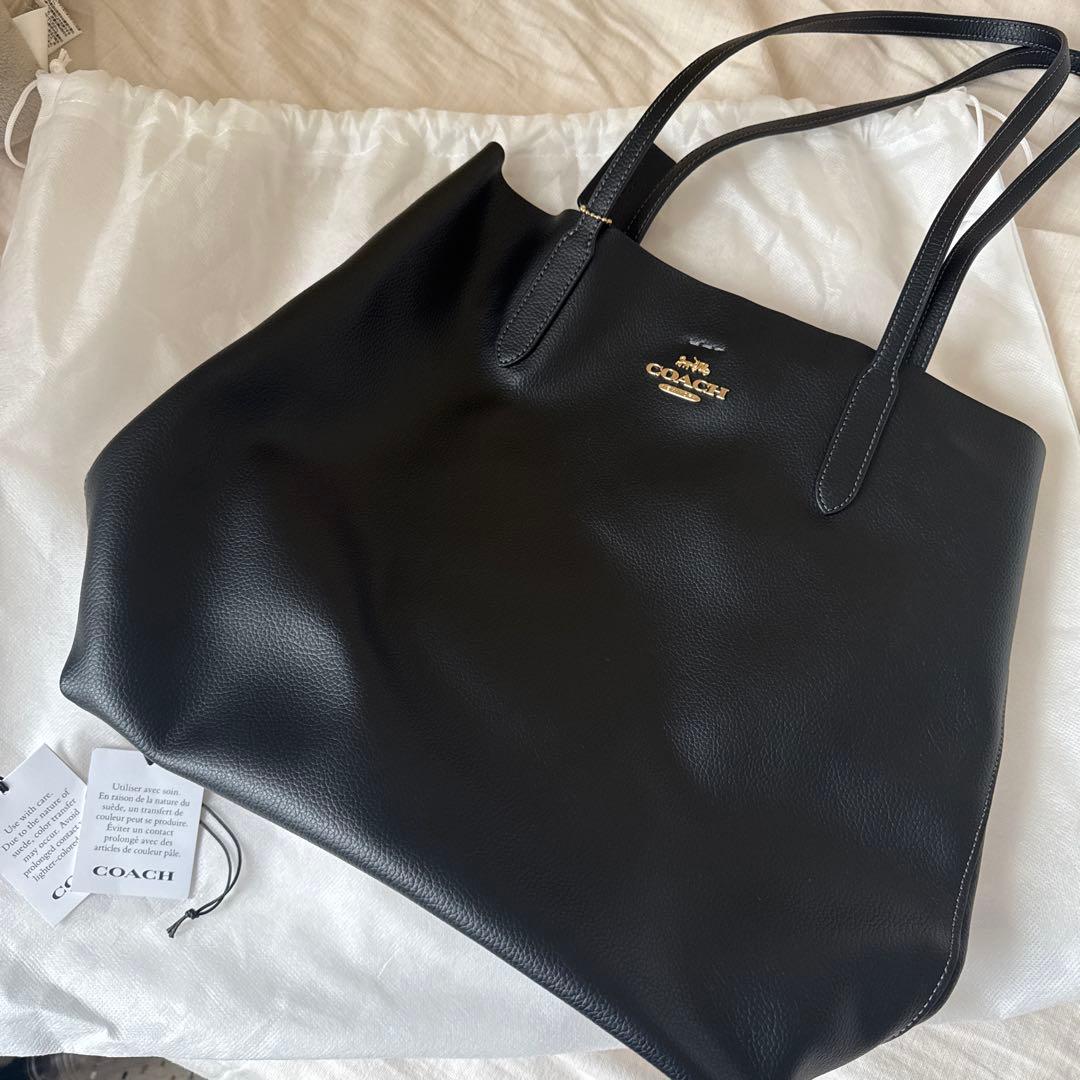 COACH 黒 レザー トートバッグ