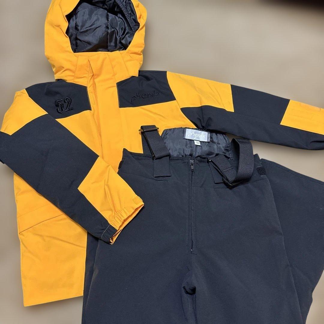 phenix 子ども用スキーウェアセット 140㎝ 美品！黒と黄色