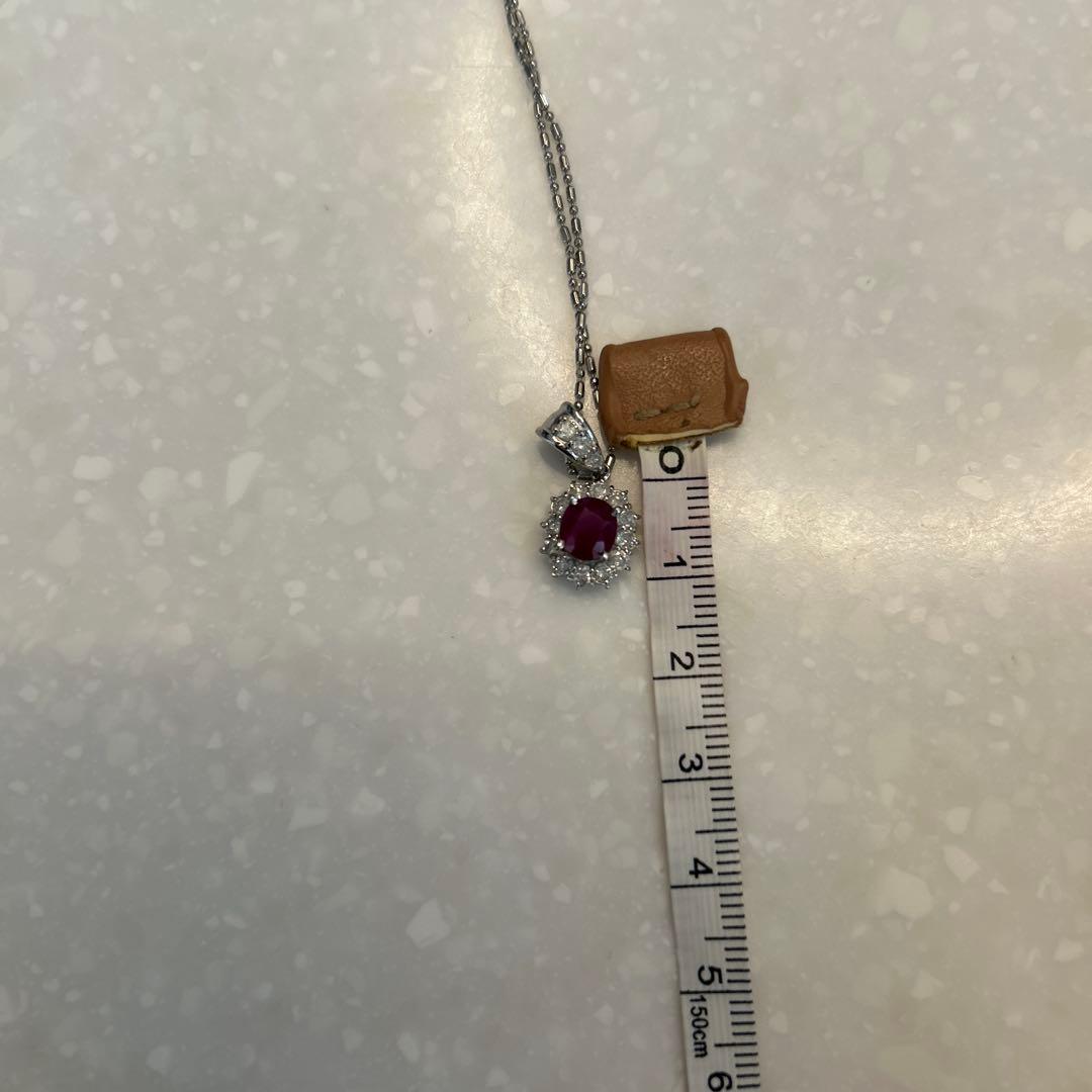 ルビー プラチナネックレス