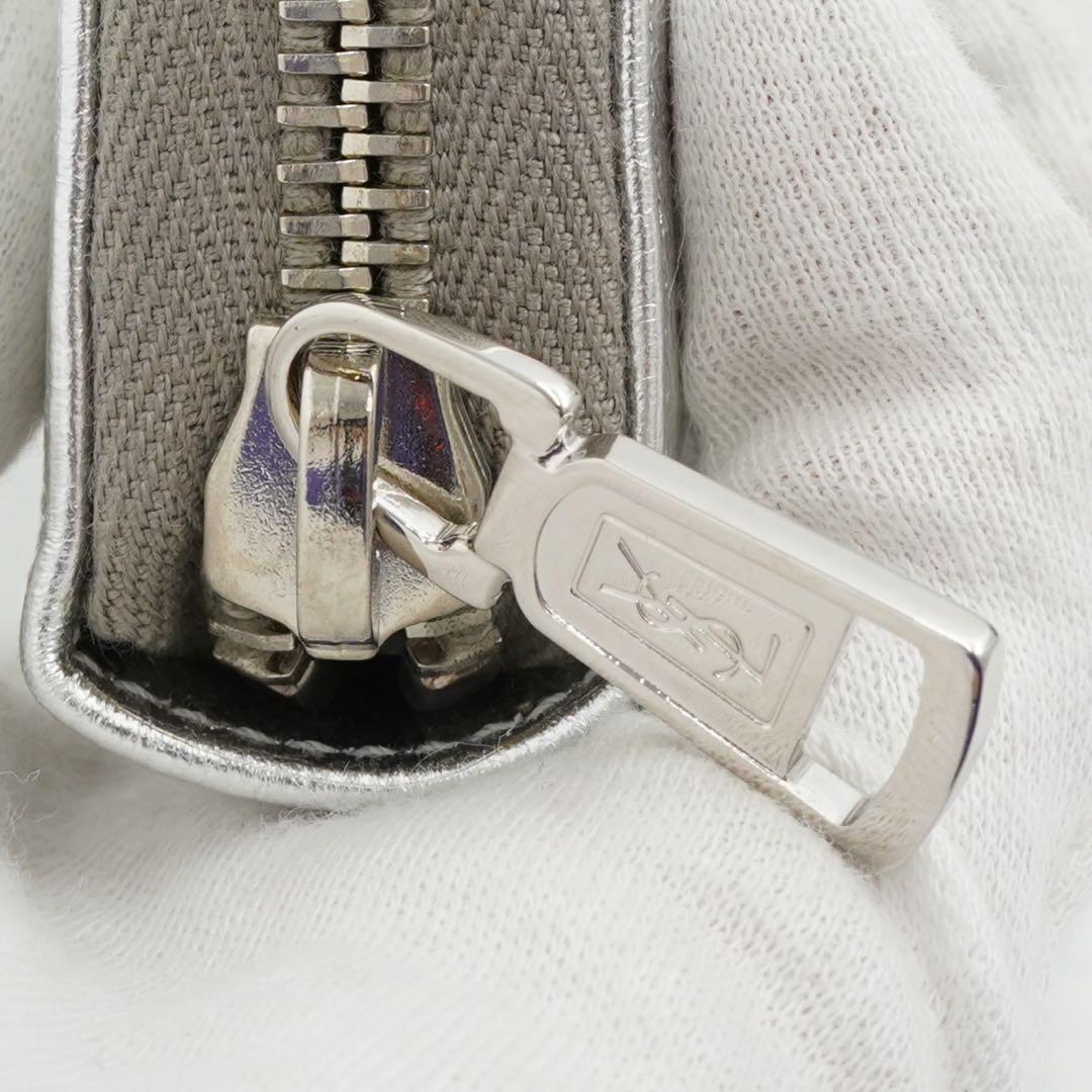 ✨新品未使用✨　イヴサンローラン　長財布　YSLロゴ　エンボス　バイカラー　箱付