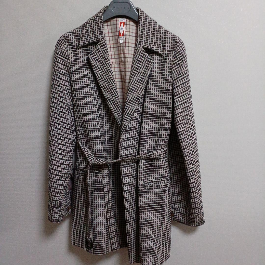 CHRISTOPHE LEMAIRE チェック柄 ベルト付きジャケット