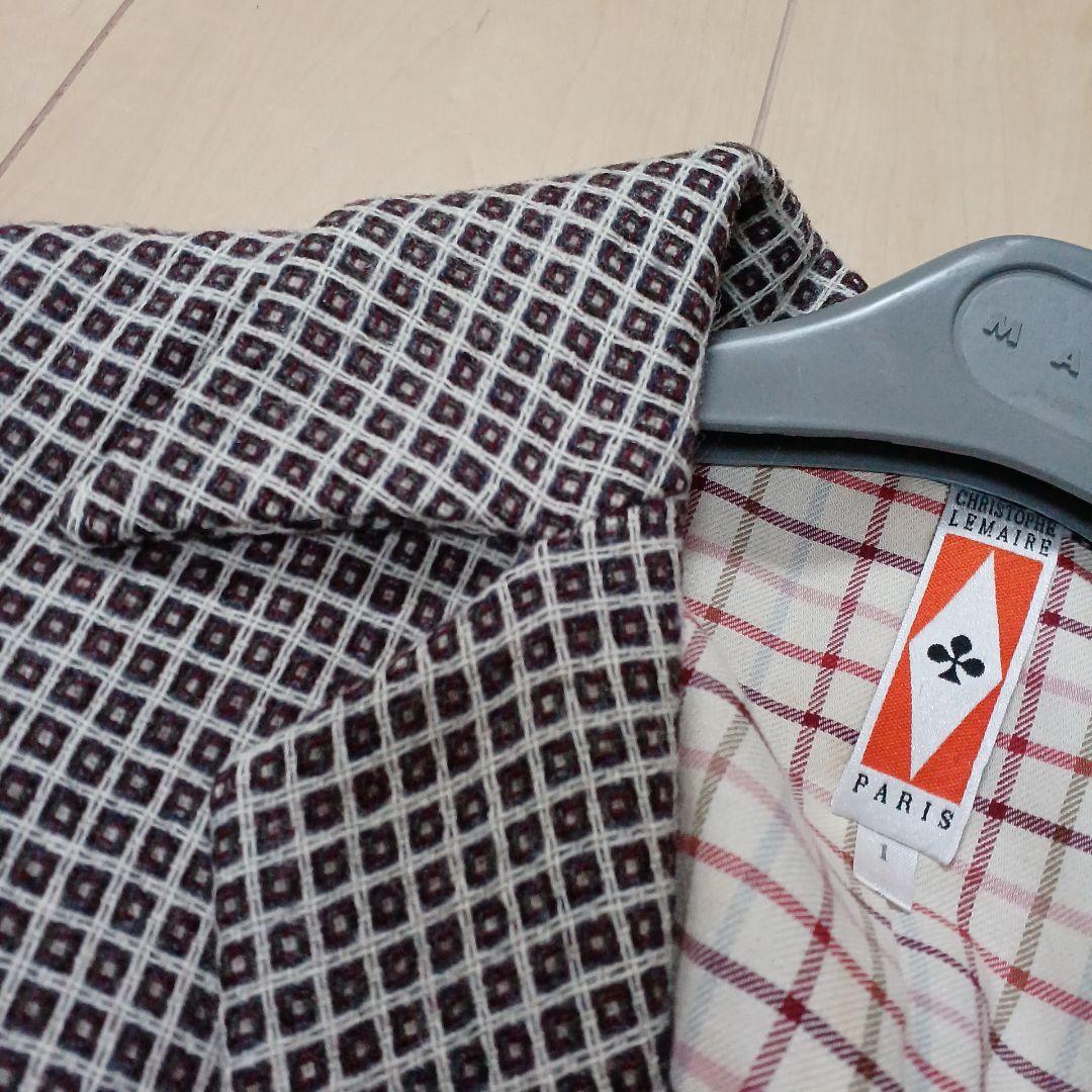 CHRISTOPHE LEMAIRE チェック柄 ベルト付きジャケット