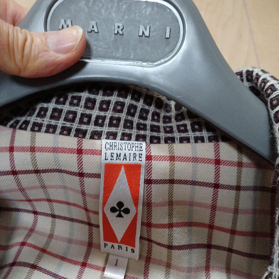 CHRISTOPHE LEMAIRE チェック柄 ベルト付きジャケット