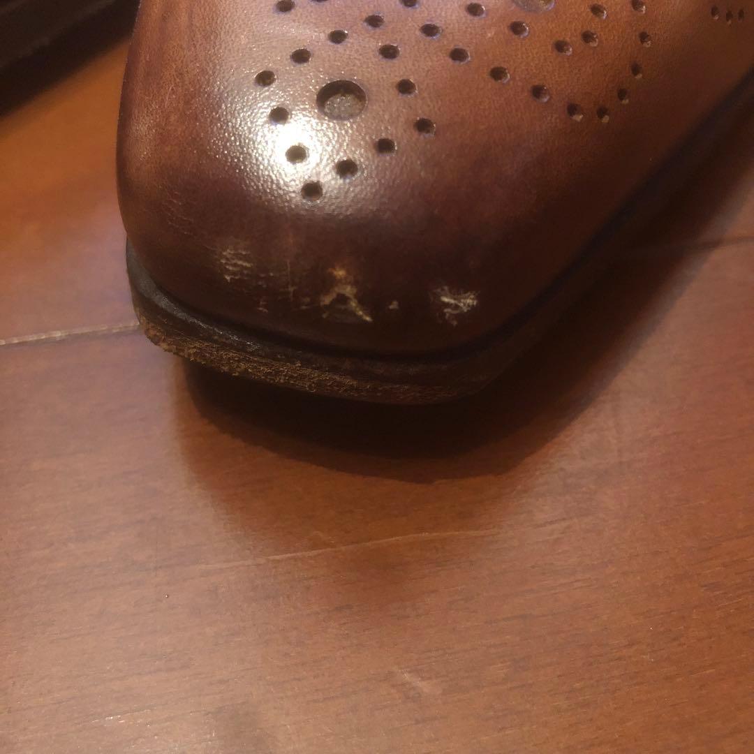 サントーニ　Santoni /ドレスシューズ 71/2【ライトブラウン】